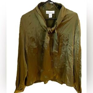 Diane von Furstenberg Silk Tie‑Neck Blouse